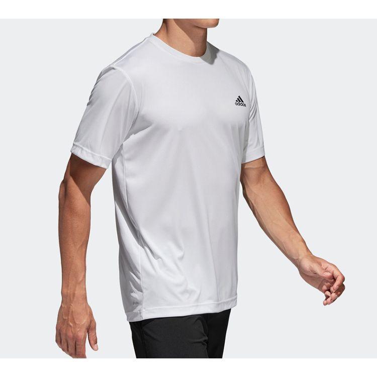 Adidas Tennis Sports Round Neck Short Sleeve T-Shirt Men Tops White AZ4077