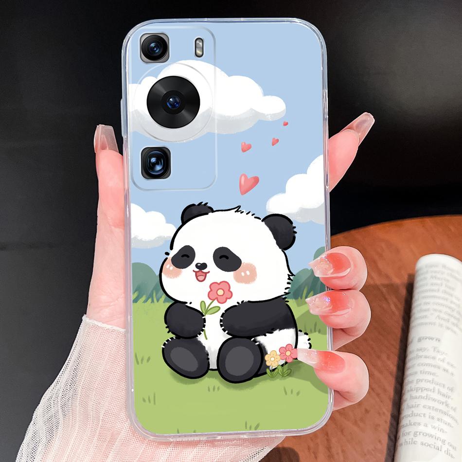 Чехол для Huawei P60 P50 Pro P50E Рыбы Океана Мягкий Тонкий ТПУ Прозрачный Силикон Легкий Задняя Крышка для Huawei P 60 P 50 Корпус Телефона