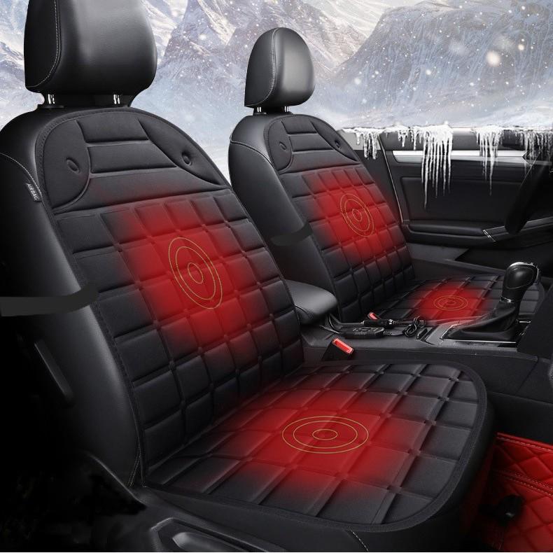 Car Heated Seat Cushion - 12V Electric Warm Cover for Home, Office, or Vehicle