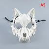 Skull Mask Party Long Teeth Demon Skeleton Half Face Mask Wolf Dragon Tiger Houjuu Nue Mask Cosplay Halloween Costume Props