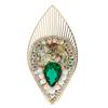 New Rhinestone Handmade Leaf Brooches For Women Luxury Fashion Elegant Pin 2 Colors Available Wedding Jewelry