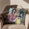 Insomnibob Bobs Burgers Наволочка Наволочка против пылевых клещей Невидимая молния шелковистый короткий плюш Чехол на подушку для дивана