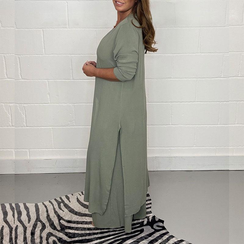 Spring and Autumn Women's Pants Set Long Comfortable Casual Tops Long Pants Two-piece Set