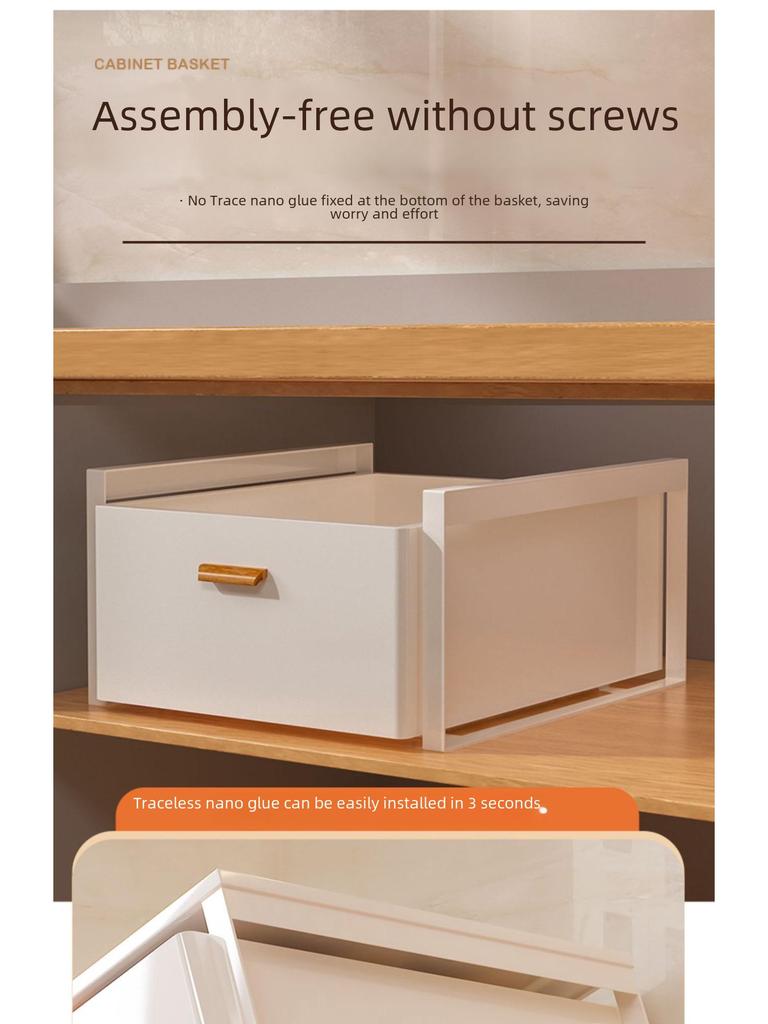 Стойка для шкафа с ящиками: Выдвижная корзина для специй и мисок