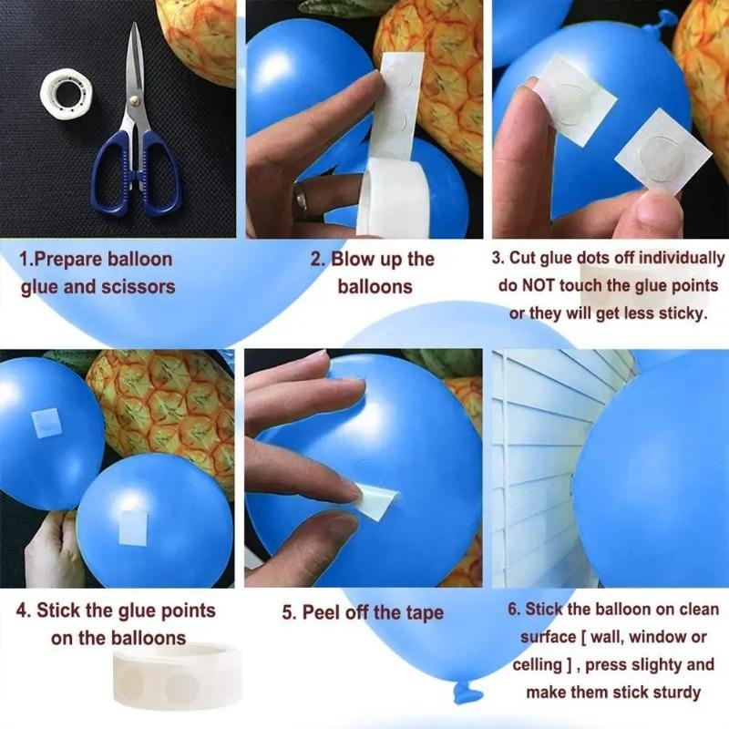 1 Roll 100pcs Double-sided Adhesive Dots Transparent Removable Balloon Adhesive Tape Glue for Homemade Wedding Birthday Party Decor