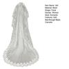 Bridal Wedding Veil Lace Flower Embroidery Single Layer Large Long White Romantic Soft Mesh Photo Prop Cosplay Engagement Veil Party Headpiece