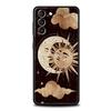 Чехол для телефона Луна Солнце для Samsung Galaxy S26 Ultra S25 Plus S24 FE S23 S22 5G S21 S20 Черный Мягкий