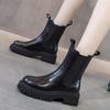 Британские ботинки Мартин женские 2025 новые весенне-осенние одинарные ботинки средней высоты голенища, ботинки-сигареты на толстой подошве с увеличением высоты, короткие ботинки Челси