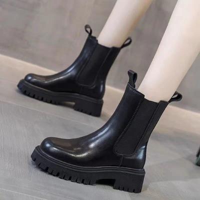 Ботинки Martin женские 2025 года, новые британские ботинки на весну и осень, одинарные ботинки средней высоты, ботинки-сигареты, толстая подошва, увеличивающая рост, короткие ботинки Chelsea
