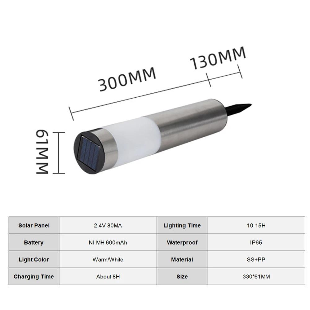 1/2/4/10 Pack 600mah Solar Garden Pathway Lights Outdoor LED Lighting Ground Plug Bollard Light for Patio, Gardens,Pathways,Lawn