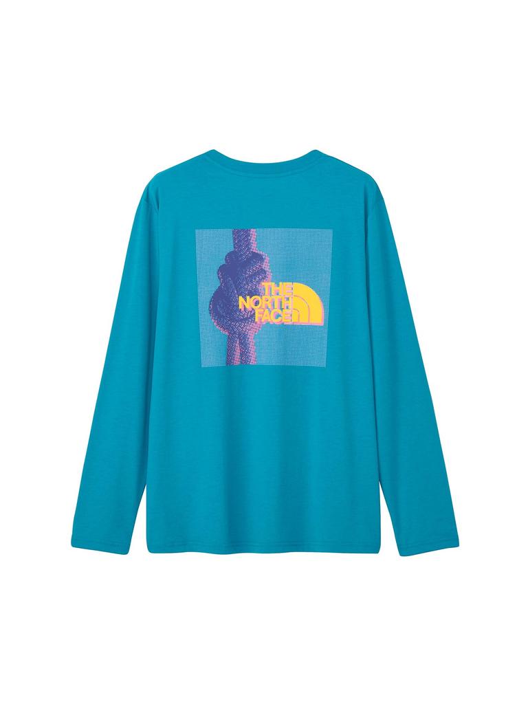 The North Face Long Sleeve ES8 Knot Digital Size M Men's Tee, Steel,