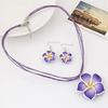 Мода сладкий цветок веревка темперамент ожерелье серьги кулон ожерелье комплекты ювелирных изделий