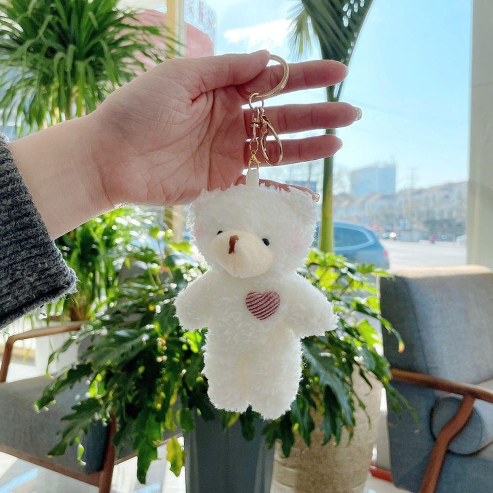 New Kawaii Teddy Bear Keychain Trinket Animal Rabbit Pendant Keychain Accessories 11-13cm Key Ring