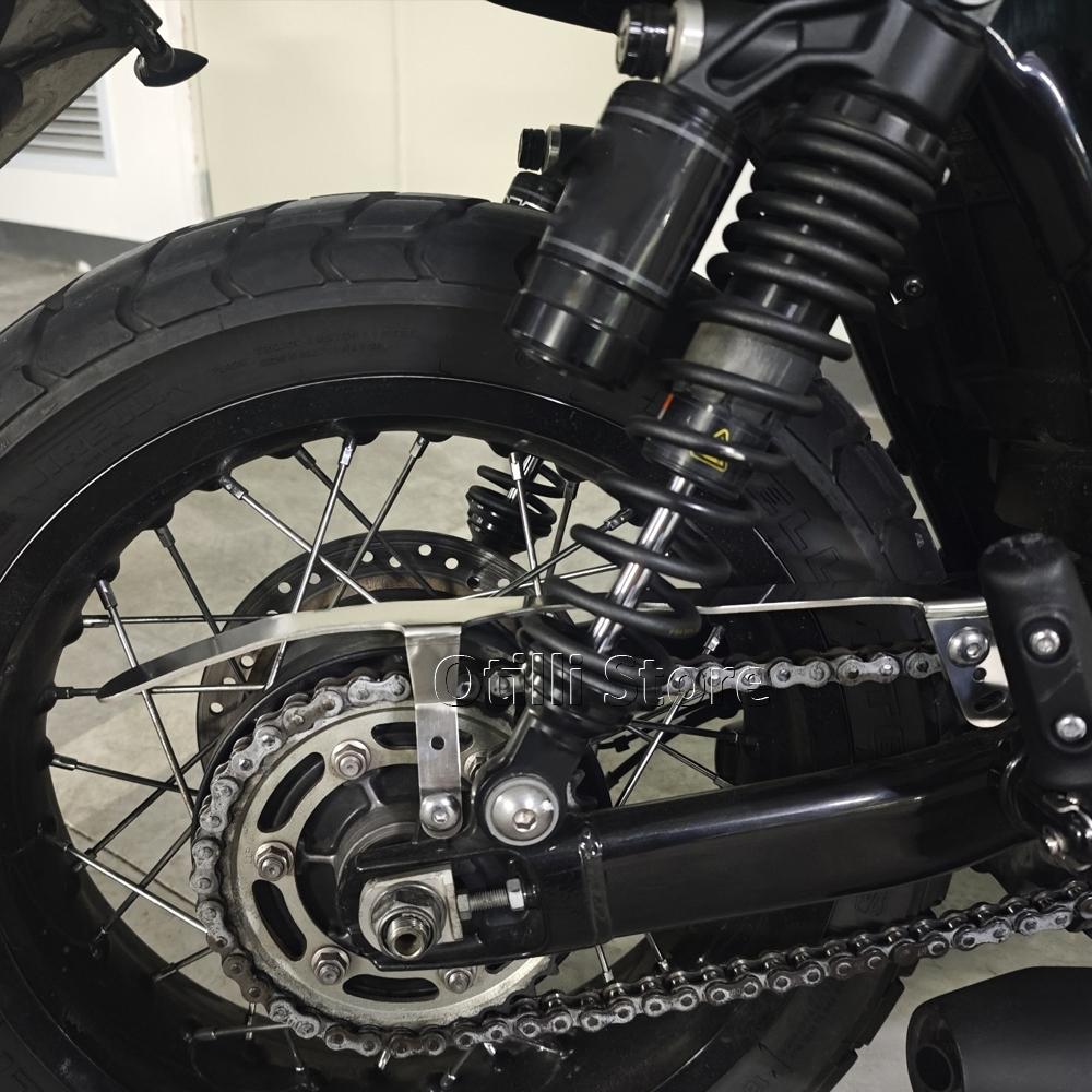 Fit For Bonneville T100 T120 Scrambler Speed Twin 900 1200 Thruxton RS Rear Sprocket Cover Motorcycle Chain Protector Guard