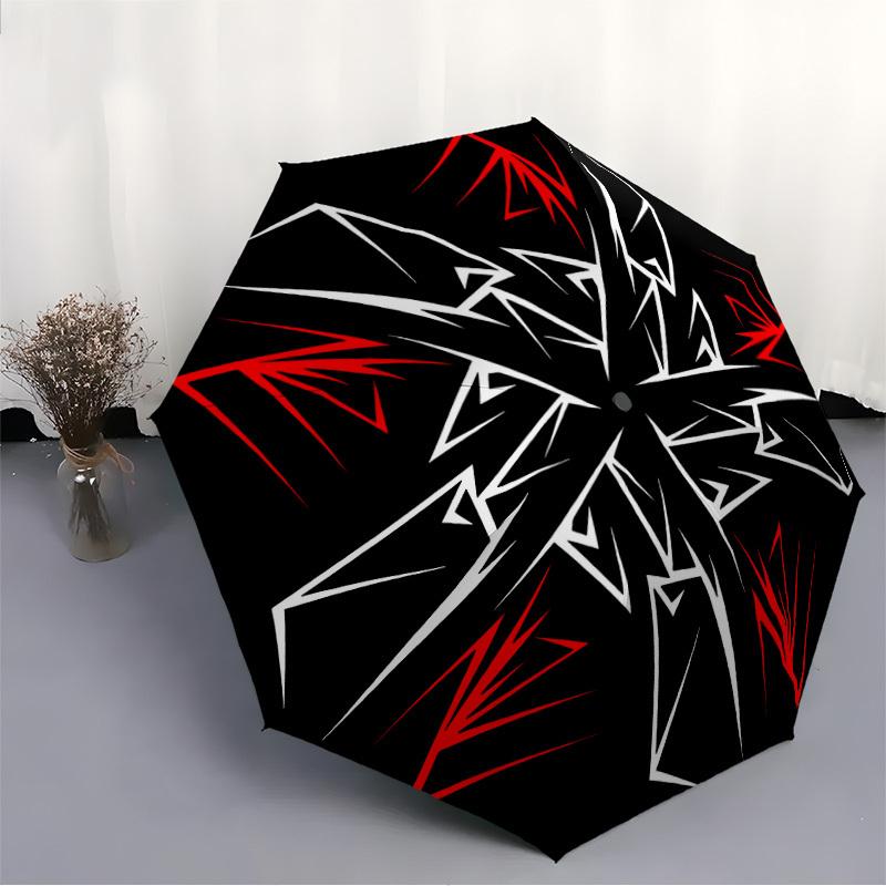 1pc Abstract Pattern Folding Umbrella, Durable, Suitable for Outdoor Activities or Rain, Suitable for Commuting yy251027138