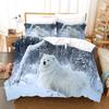 Samoyed Dog Duvet Cover King Queen Size Lovely Smile Pet Puppy Bedding Set Adults Women Cute White Animal Polyester Quilt Cover