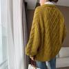 Autumn and Winter New Round Neck Thickened Twist Pullover Knitted Sweater Women