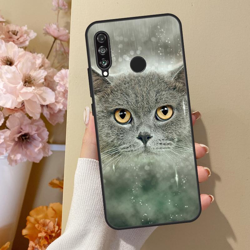 Чехол для Huawei Nova 7i 8i 11i 12i 12s Y73 Y70 Y90 Y60 Y72 Y61 Y91 9 10 SE P30 Pro P40 Lite с изображением Британской короткошерстной кошки