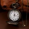 1 шт. Ретро модные бронзовые кварцевые карманные часы, сувенирный подарок для мужчин и женщин