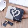 Tassel Cute Girls Mini Purse Faux Leather Heart Card Holder Wallets Women Zipper Purses