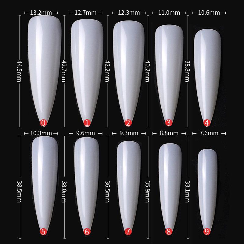 500 Pcs Boxed Transparent Coffin Fake Nails Natural Long Ballet Full Coverage Nail Tips Decorations Pressed On The Nails