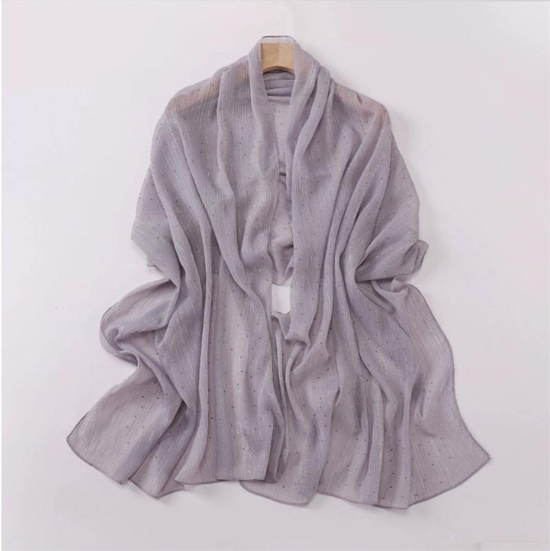 Однотонный Мятый Стразы Блестящий Точечный Мерцающий Шали Шарф Высокое Качество Накидка Пляжная Пашмина Стола Буфандас Мусульманский Хиджаб 180*70См