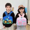 Cartoon Engineering Cute Car Rabbit Flower Pattern Children Hard Shell Backpack