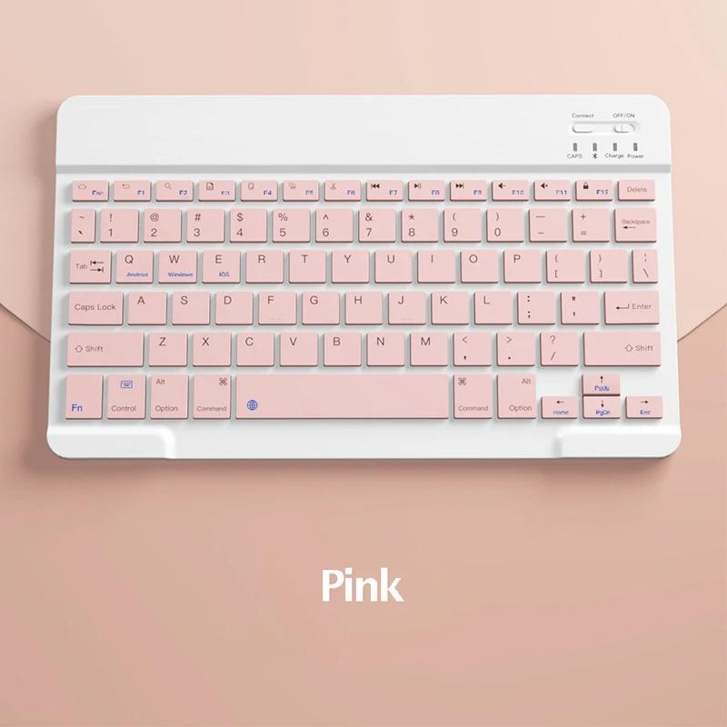 Испанская/Английская Bluetooth-клавиатура 10 дюймов для iPad Air Pro Беспроводная перезаряжаемая клавиатура для телефона, планшета, ноутбука Универсальная
