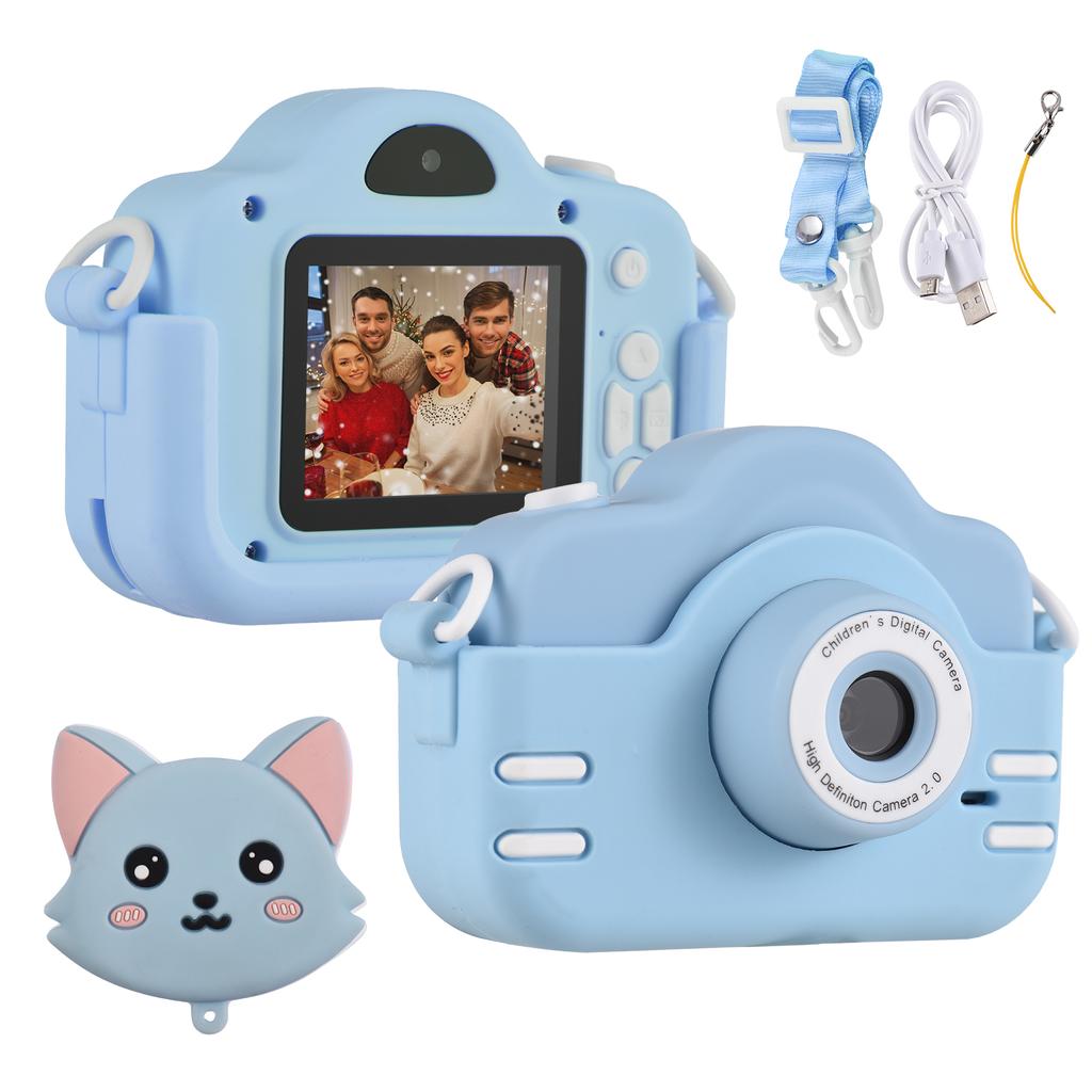 Mini Cartoon Kids Digital Camera 1080P Digital Video Camera for Kids Dual Lens 2.0 Inch IPS Screen