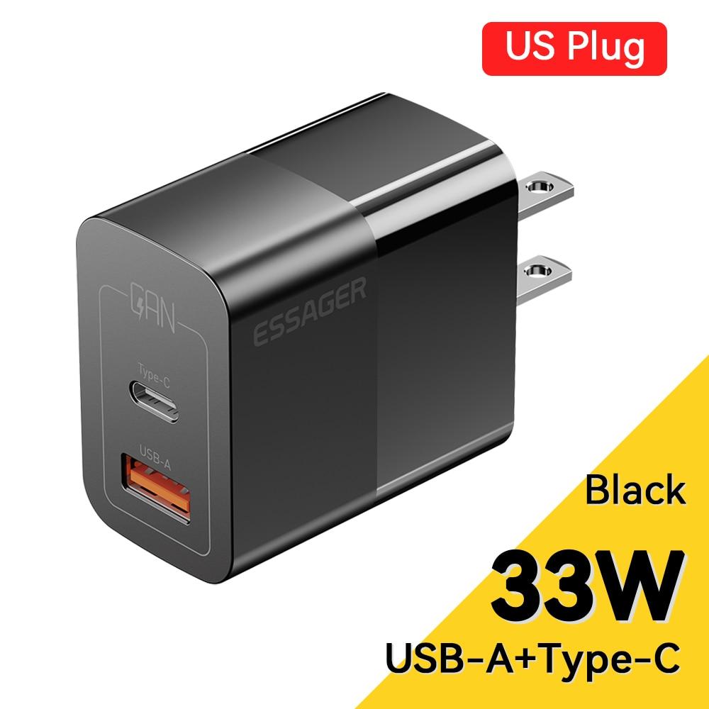 Essager USB C Charger 33W GaN Type C PD Fast Charging For iPhone 14 13 12 11 Pro Max XS 8 P For iPad Pro Air iPad Mini 5