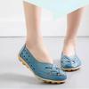 35-46 Large Size Summer Women's Shoes Hollowed Out Shoes Le Fu Shoes Cowhide Bottom Women's Shoes Mother Shoes