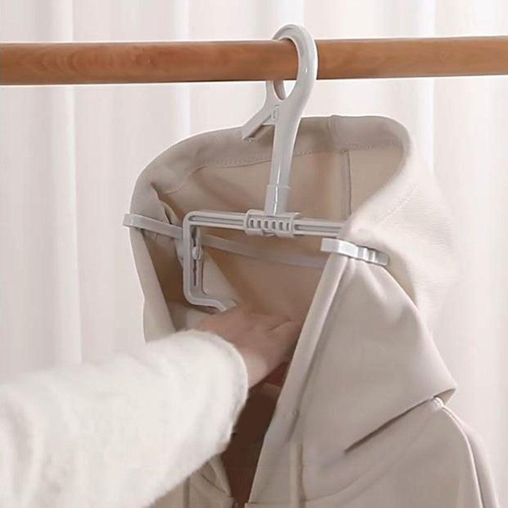 2Pcs Rotatable Folding Hoodie Hanger Plastic Clothes Hangers High-neck Sweater Hanger  Travel