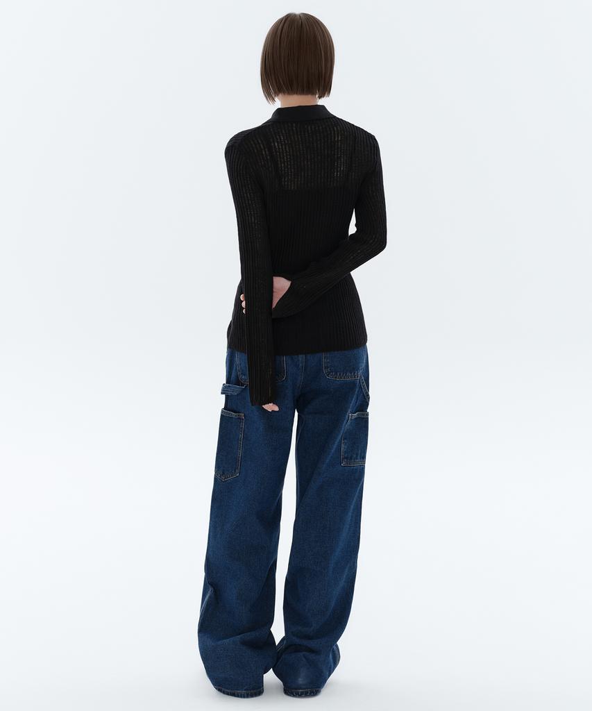 MUSINSA STANDARD WOMAN Women'S Denim Wide Carpenter Pants [Medium Indigo]
