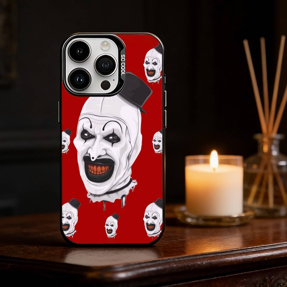 Чехол для телефона Art the Clown horror T-Terrifier Цвет Серебристый Корпус Для IPhone 17 16 15 14 13 12 11 Pro Max Plus
