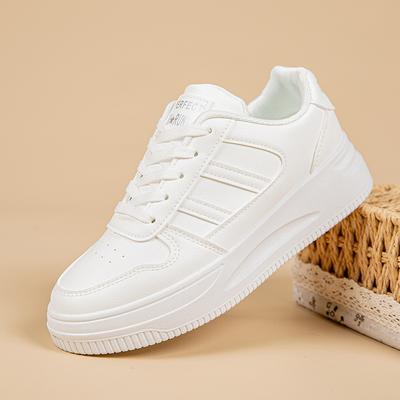 2025 популярная весенняя обувь на толстой подошве, женская нескользящая износостойкая легкая повседневная обувь с мягкой подошвой, универсальная корейская белая обувь