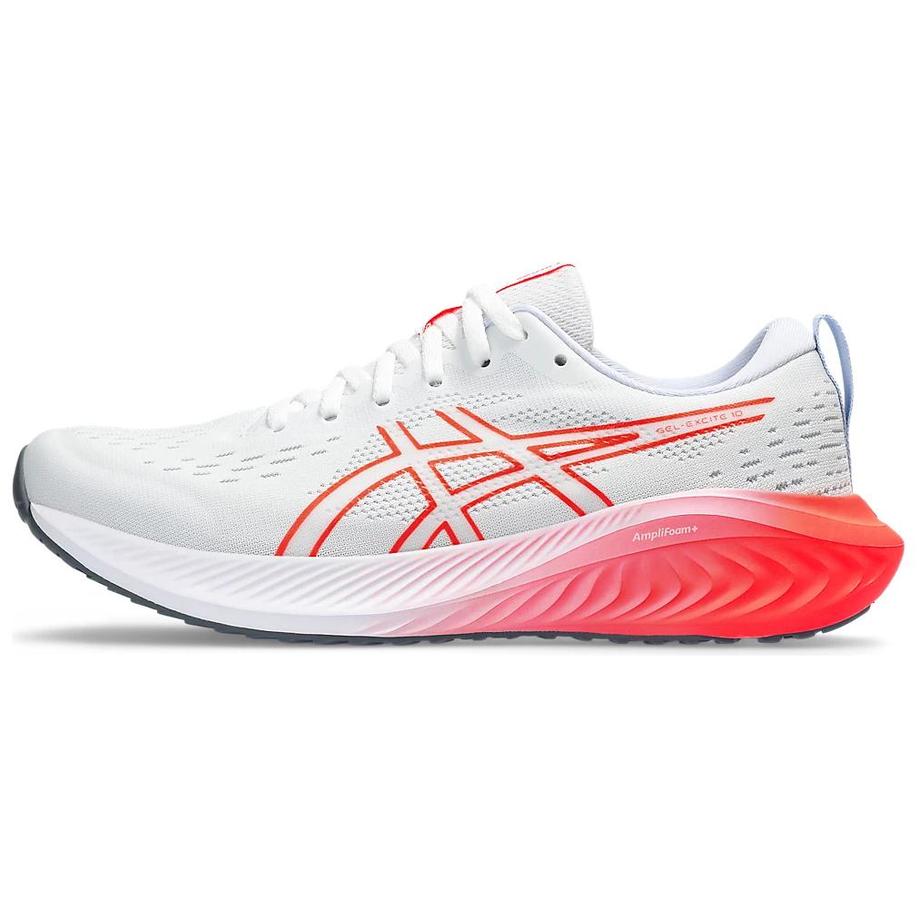 Asics Gel-Excite 10 Удобная Мягкая Амортизация Дышащие Низкие Кроссовки для Бега Женские кроссовки Белый Красный 1012B418-101