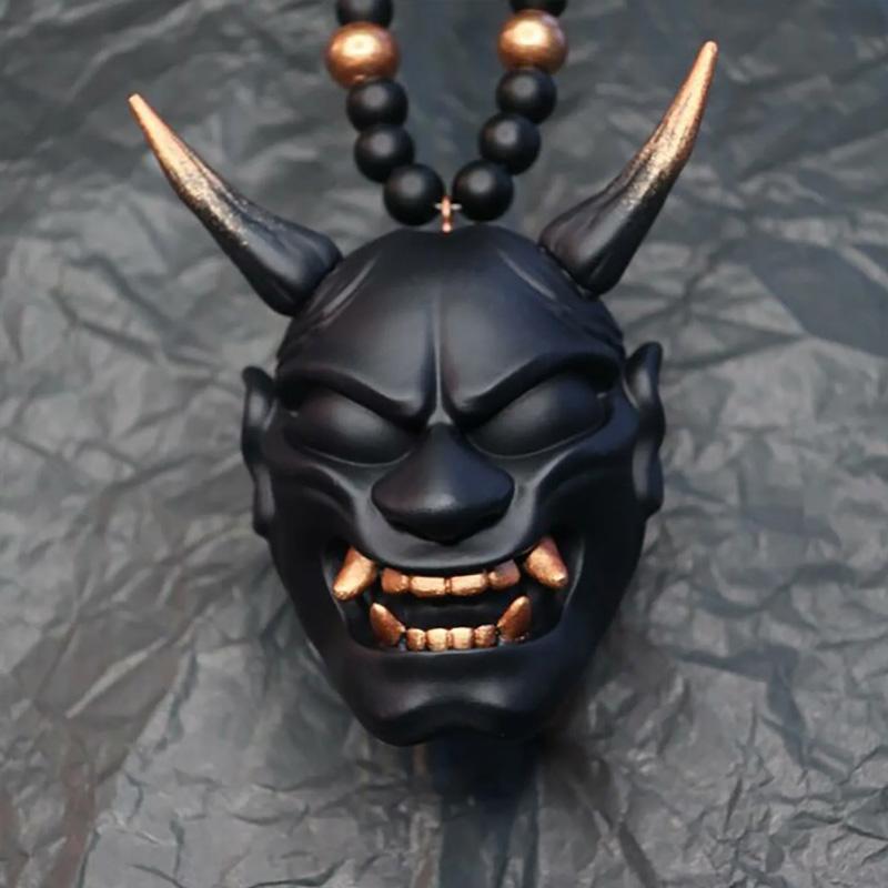 1 шт. Автомобильный орнамент, подвесной кулон, шлем самурая хання, японские автомобильные аксессуары Oni, зеркало заднего вида