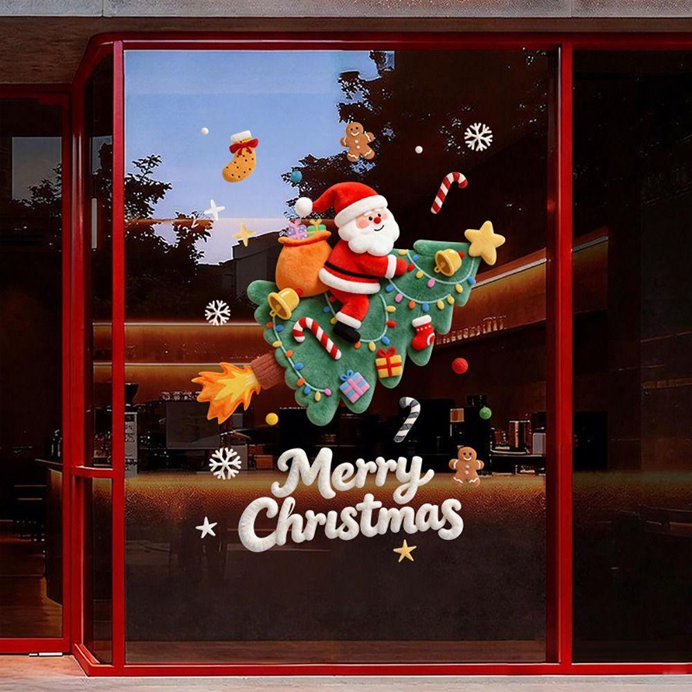Multicolor Window Clings Static Holiday Decorations  For Window Decoration