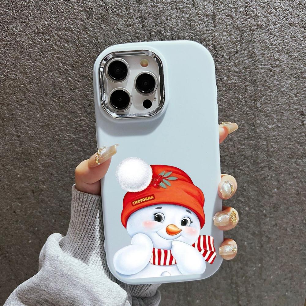 N98 С Новым годом, Рождеством, мягкие чехлы для телефонов iPhone 16 Pro Max Xiaomi 11 Lite Redmi 13C Note 11s, защитная рамка для камеры, задняя крышка
