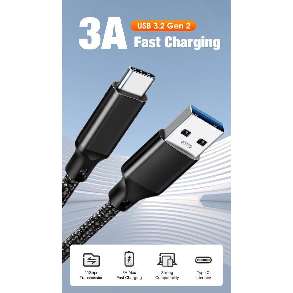 USB 3.2 Gen 2 Type A на C Кабель для передачи данных и зарядки Для iPhone 15 16 Macbook iPad Samsung Высокоскоростной Быстрая зарядка 1 м 2 м 3 м Длина