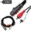 AKNPMHT XLR To RCA Y Splitter Cable, 1 XLR Female To 2 RCA Male Stereo Plug Adapter Cable, Stereo Audio Extension Cord, 1.5m