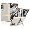 Magnetic Hinge Leather-Feel PC Case With Kickstand Galaxy Z Fold8 - Shockproof Protective Cover