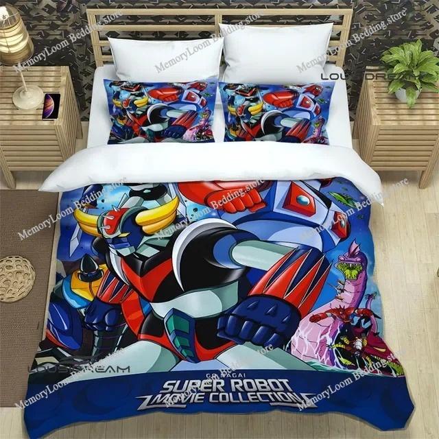 Мультяшные комплекты постельного белья GRENDIZER GOLDORAK Комплект с пододеяльником Комплект с одеялом Размеры King Queen Twin Double для мальчиков Постельное белье