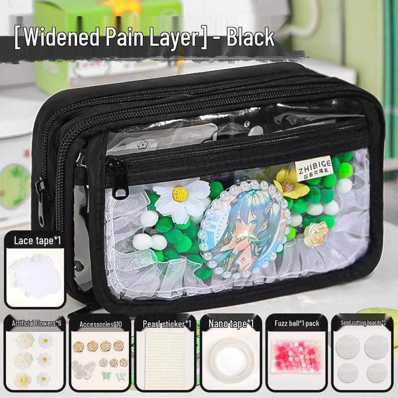 Baji Large Capacity Transparent Pencil Case for Students - 2025 New Arrival