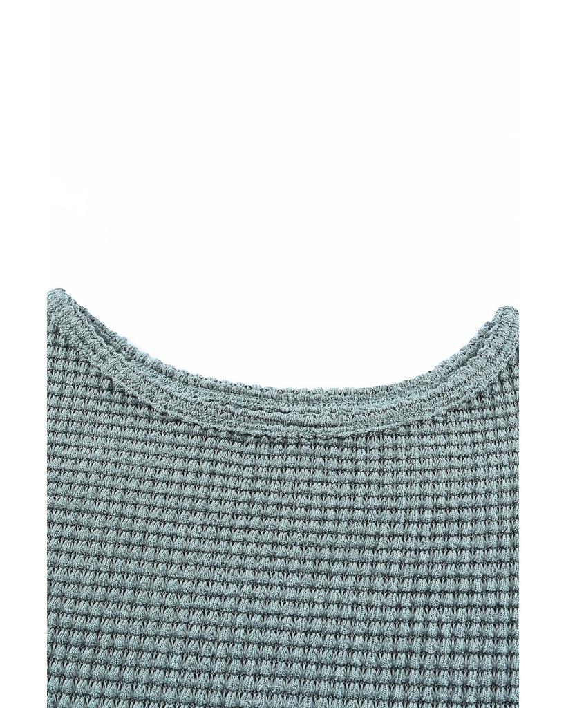 Azura Exchange Топ с заниженными плечами и длинными рукавами из вафельной вязки