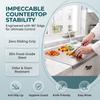 304 Stainless Steel Metal Chopping Board Non-Slip Edge Baking Pastry Board  Meat Preparation