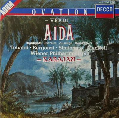 CD ВЕРДИ, ТЕБАЛЬДИ, БЕРГОНЦИ, СИМЬОНАТО - Аида Избранное 4177632 Decca 1988 Германия Классика Б/У