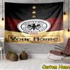 Custom Name German Football Federation Emblem Tapestry Room Decoration Wall Hanging for Living Room Bedroom, dormitory, Birthday and Christmas gifts
