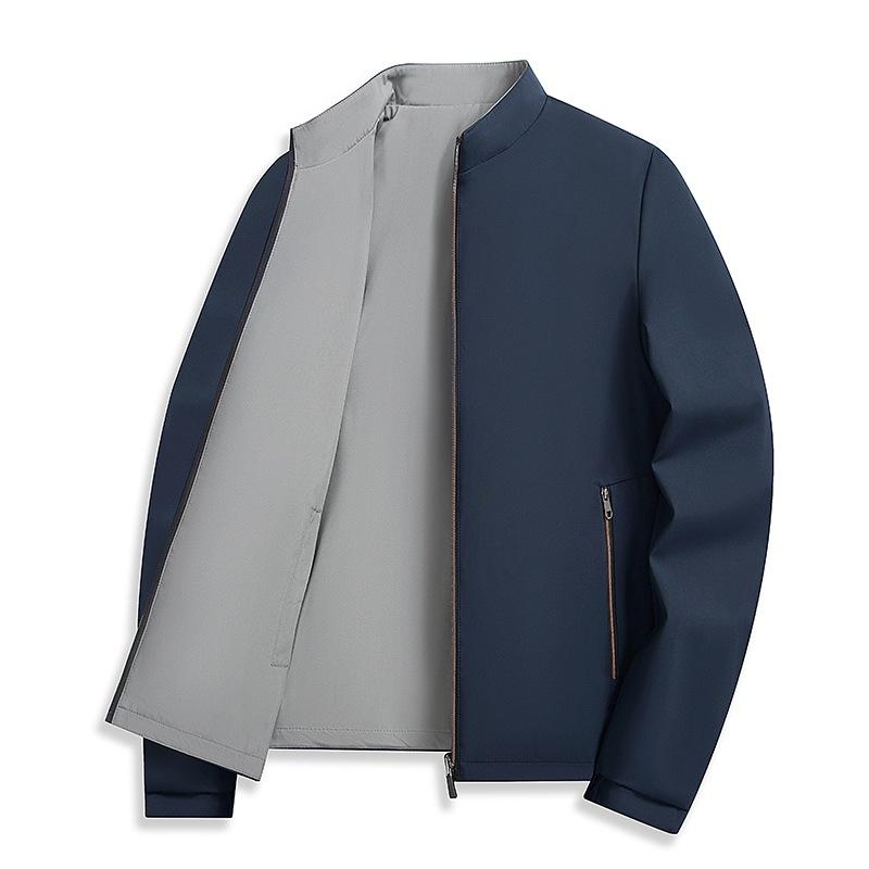 Middle-aged stand-up collar jacket top