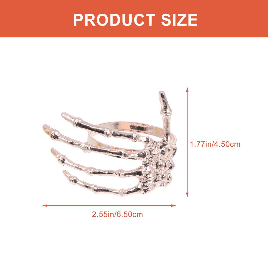 6 шт. Кольца для салфеток Хэллоуин Декоративные Сплав Призрак Ладонь Формы Держатели Стильные Украшения для Стола для Домашнего Декора